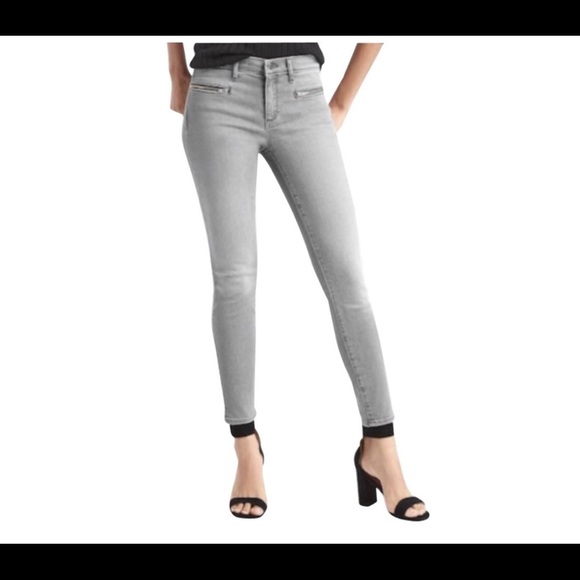 Gap True Skinny Ankle Jean in Grey. Zipper Detail Sz. 8 - Picture 2 of 10